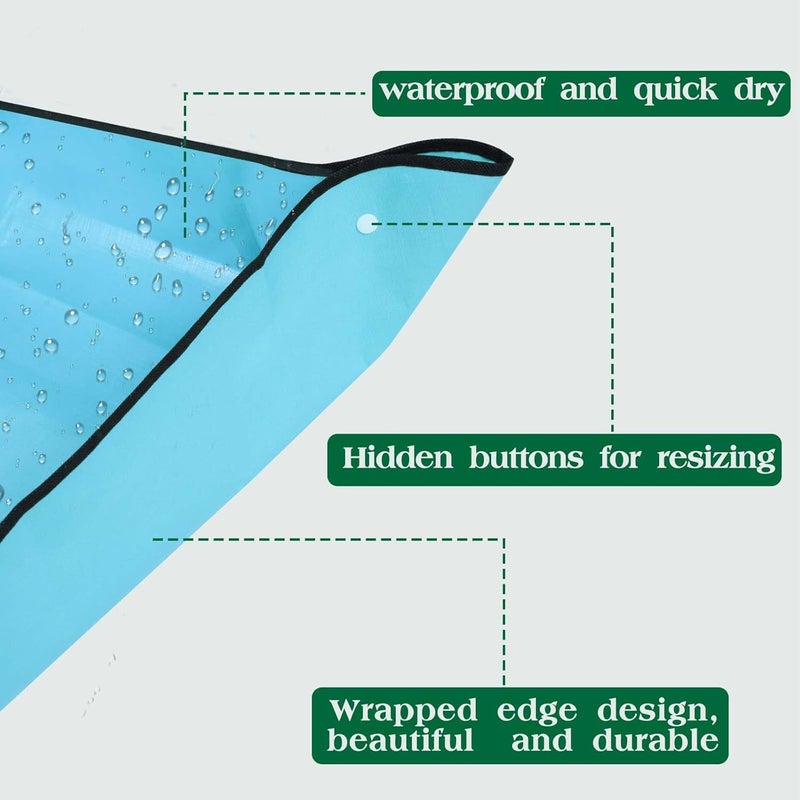 Wenfan 39.37" Camp Shower Tent Mat Non Slip Camping Mat Foldable Outdoor Shower Tent Floor Mat Portable Changing Tents Bottom Pad Protect Feet Keep Clean (Only Mat) - Image 3